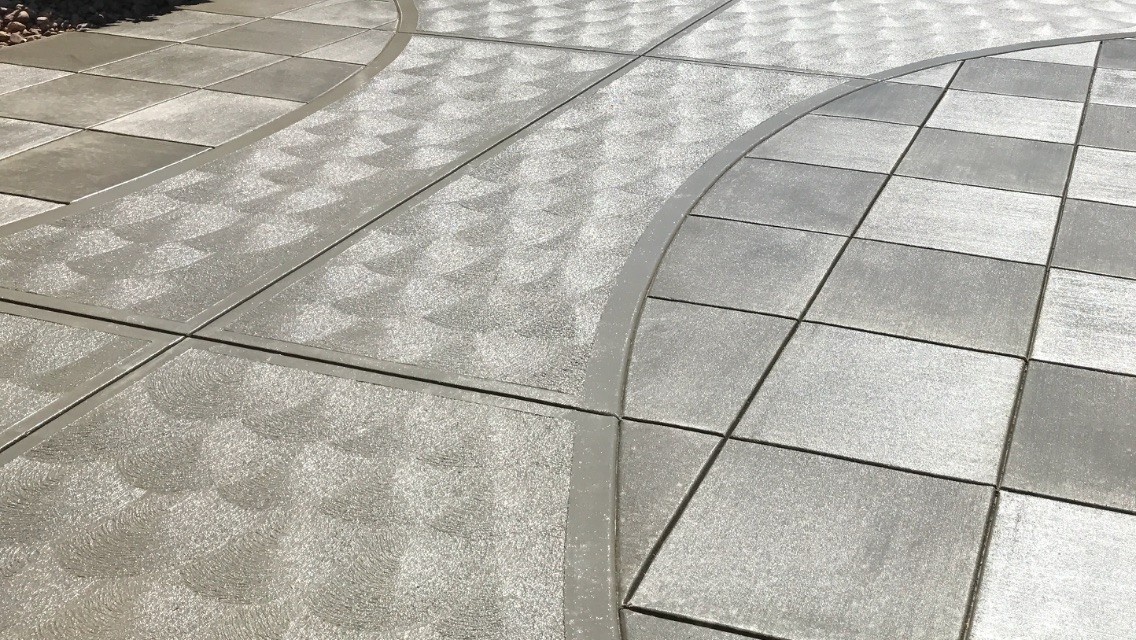 Custom finish residential driveway — Custom finish residential driveway