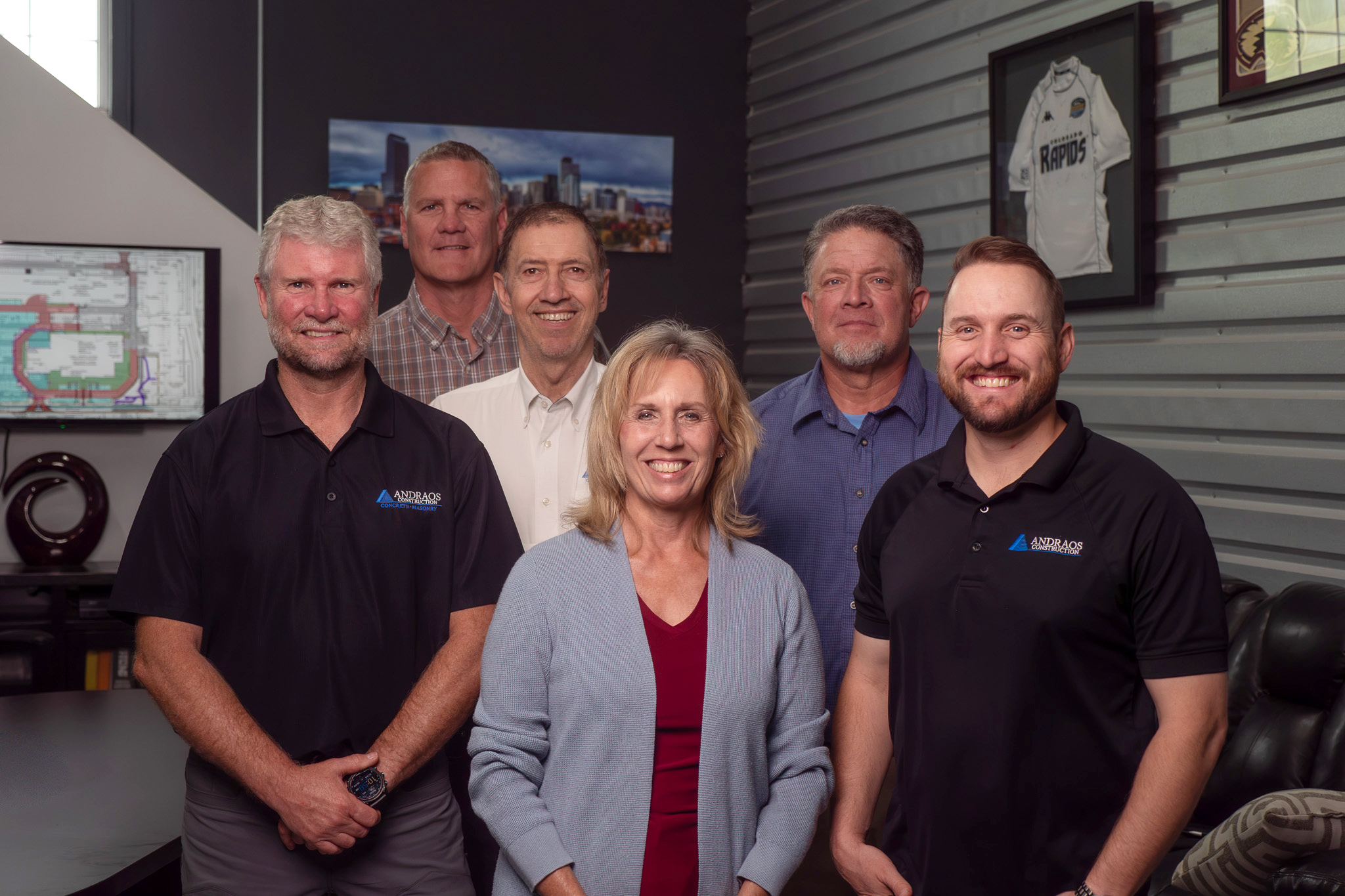 The Andraos Construction team on a Denver job site