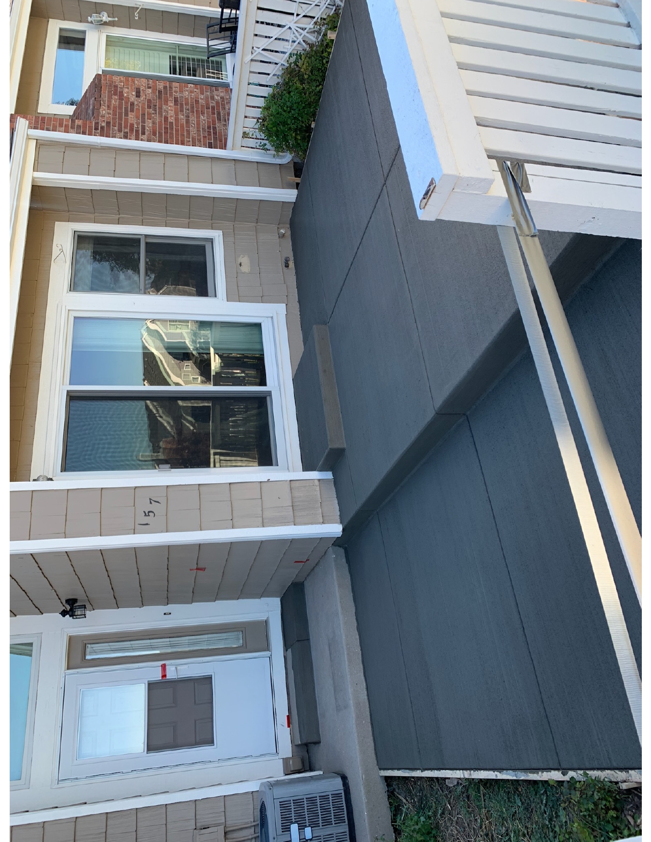 Classical Gray Colored Patio with Steps — Residential Patio